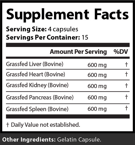 Grass Fed Desiccated Beef Liver Capsules – Pasture Raised